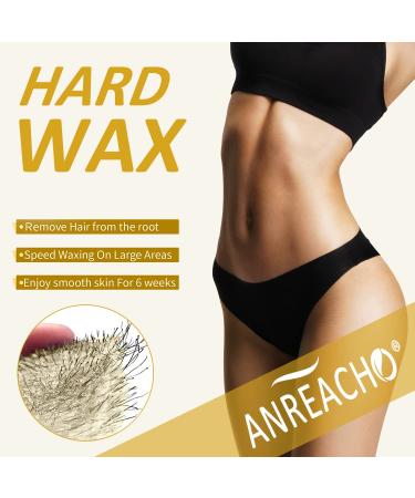 ANREACHO Hard Wax Beads for Sensitive Skin - 10.5 oz Painless Wax Beans for Bikini, Eyebrow & Facial Hair Removal - At-Home Pearl Waxing Beads with 10 Spatulas for Women & Men - Buy Online on GoSupps.com