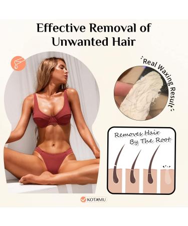 KOTAMU Hard Wax Beads for Hair Removal 450g Cream Wax Beads for Sensitive Skin Full Body Face Chest Back Leg Bikini Brazilian Waxing Wax Beans for Women Men at Home Wax Refill (Thick Hair Formula) - Buy Online on GoSupps.com