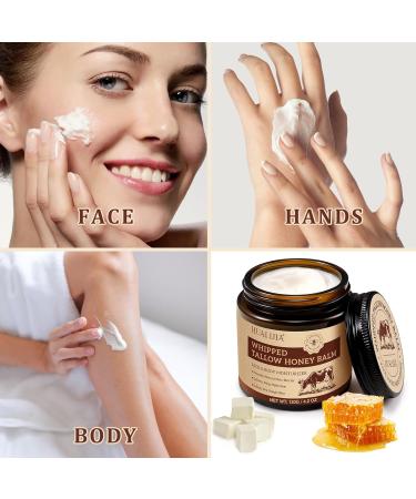 NIFEISHI Beef Tallow Skincare Tallow Creme Bio Tallow Balm suif de b uf pour la peau suif de b uf et baume au miel herbe bio Talg de b uf nourri profond ment hydratant visage et corps 120 g (1) - Buy Online on GoSupps.com