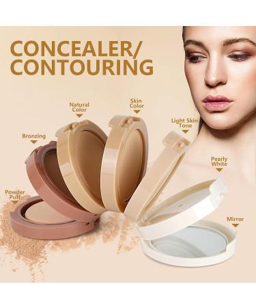 FantasyDay 5 in 1 Makeup Setting Powder Pressed Powder Cosmetics Powder Foundation Longwear Coverage with a Mattifying Finish Water- and Heat-Resistant Shine & Oil Control - Buy Online on GoSupps.com