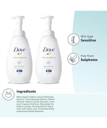 Dove Instant Foaming Body Wash, Deep Moisture Cleanser for Soft, Smooth Skin, 13.5 oz (Pack of 2) - Buy Online on GoSupps.com