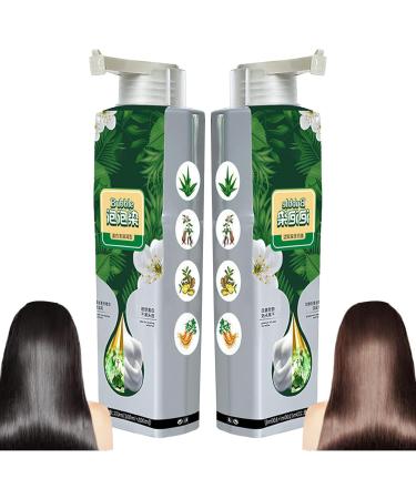 Natural Plant Hair Dye 100ml Bubble Natural Hair Dye Plant Based Hair Dye for Gray Hair Coverage Hair Color for Men Women Hair Dyeing Cream Gentle Safe for Scalp & Hair Brown - Buy Online on GoSupps.com