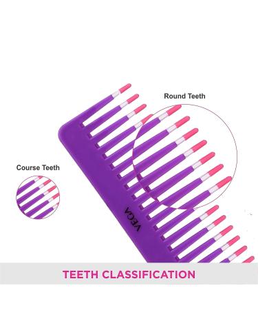 Vega 1268 Shampoo Comb - 1 Pc | Detangling Hair Brush for Smooth & Tangle-Free Hair - Buy Online on GoSupps.com