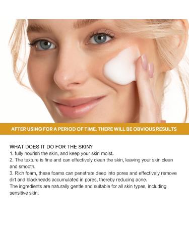 FFEEJ Gentle Facial Cleanser Foaming Face Wash For Deep Pore Cleansing Nourishing & Moisturizing Leaves Skin Tender - Buy Online on GoSupps.com