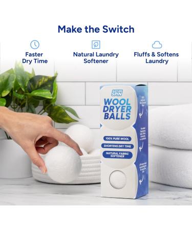 Buy Eco-Friendly Wool Dryer Balls - 3-Pack XL 100% Pure New Zealand Sheep Wool Unscented & Hypoallergenic - Buy Online on GoSupps.com