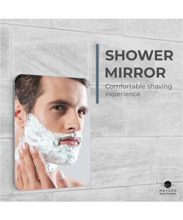 Unbreakable 7x9in Acrylic Shower Mirror with 3M Adhesive - Fogless and Safe for Kids - Frameless Design - Buy Online on GoSupps.com