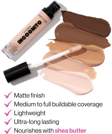 Wet 'n' Wild Megalast Incognito Full-Coverage Concealer - Fair Beige, Matte Finish with Nourishing Shea Butter - Medium-to-Full Coverage - Buy Online on GoSupps.com