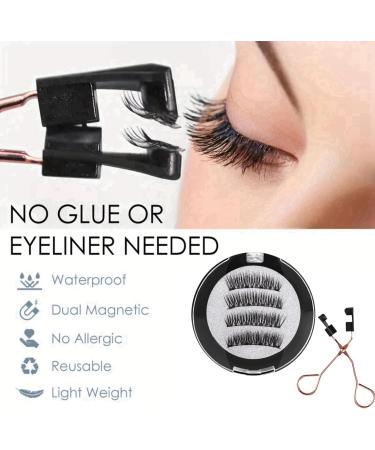 Magnetic Eyelashes Natural Look Magnetic Eyelashes without Eyeliner Reusable Magnetic Eyelashes Kit False Magnetic Eyelashes with Applicator Waterproof Magnetic Lashes Magnetic Eyelashes No Glue - Buy Online on GoSupps.com