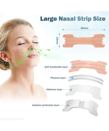 100 Counts Nasal Strips to Stop Snoring Anti Snoring Nasal strips Nose Strips for Breathing Improved Airflow Reduction Snoring Breathe Right Extra Strength Nasal Strips. - Buy Online on GoSupps.com