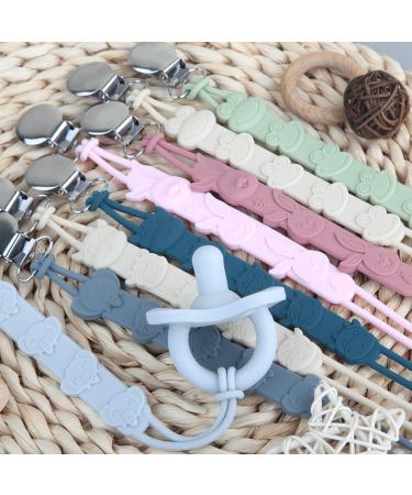 Buy Kowlone Silicone Frog Pacifier Clips for Girls - 2-Pack Gray | Perfect Baby Shower Gift - Buy Online on GoSupps.com