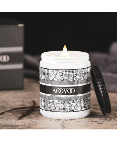 AOOVOO Scented Candles - Natural Soy Wood Wick Candles | Relaxing Ambience & Gift for Women & Men - Vanilla & Cream 9oz - Buy Online on GoSupps.com