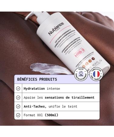 NUBIANCE - Brightening & Unifying Body Lotion HRB-3 500ml - Anti-Stain with Shea Butter - Protection against hyperpigmentation deep hydration - Soft supple and luminous skin - Buy Online on GoSupps.com
