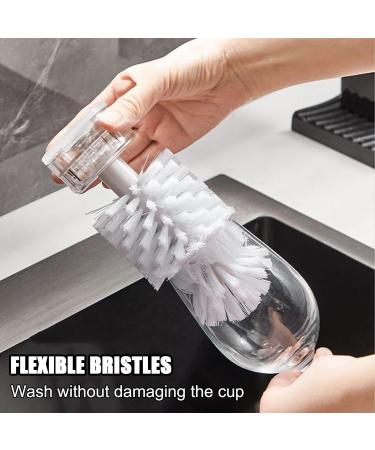 Bottle Brush Cleaner - Dish Cleaning Brush with Suction Cup | Ortable Turtle Scrub Brush Glass Bottle Bristle Brush for Glassware Wine Glass Bottles | Water Bottle Brush Cleaner for Wine Glass - Buy Online on GoSupps.com
