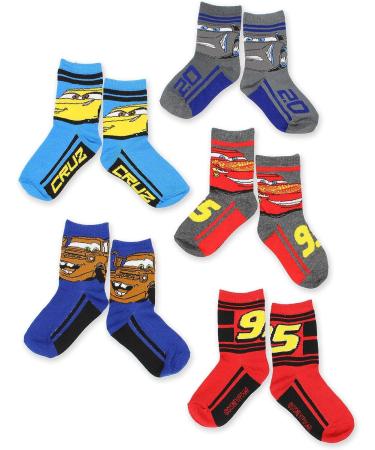 Disney Cars Boys Toddler Multi Pack Socks Set - Small Grey/Multi Crew - Buy Online on GoSupps.com