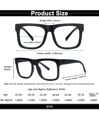 GUD Oversized Reading Glasses - Stylish 6 Pack with Screwless Spring Hinge for Men & Women | +1.50 Magnification - International Shipping Available - Buy Online on GoSupps.com