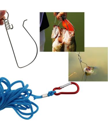 GZZI 16FT Heavy Duty Stainless Steel Fish Stringer with 5 Snaps and Ropes - Fishing Gear Kit for Live Fish Locking - Buy Online on GoSupps.com