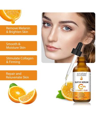 20% Vitamin C Serum for Face with Hyaluronic Acid - Anti-Aging Facial Serum for Men & Women Fades Dark Spots Boosts Collagen Hydrates & Plumps Skin - 1 Fl Oz - Buy Online on GoSupps.com