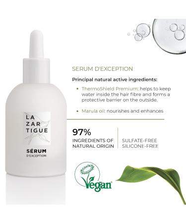 Lazartigue Thermo-Protective Serum D'Exception - Vegan Heat Protection Hair Serum Sulfate & Silicone Free 1.7 Fl. Oz - International Shipping Available - Buy Online on GoSupps.com