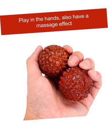 Buy Homoyoyo 2st Carving Wooden Baoding Balls - Handcrafted Acupressure Massage Toy | International Shipping - Buy Online on GoSupps.com