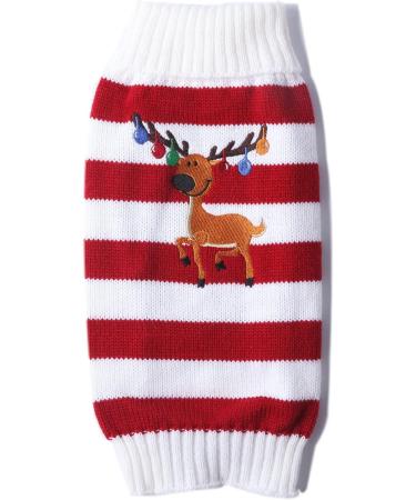 Buy Hrttsy Christmas Dog Sweater | Warm Winter Pet Costume for Small to Large Dogs - Cozy Red Pullover - Buy Online on GoSupps.com