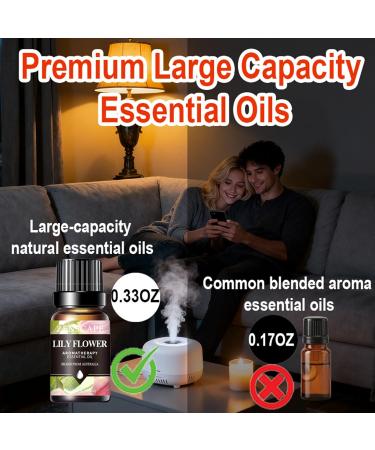 Lily Essential Oil 10ml Single Bottle - Natural Aromatherapy Oil for Diffuser Skin Care Massage & Home Fragrance - Buy Online on GoSupps.com