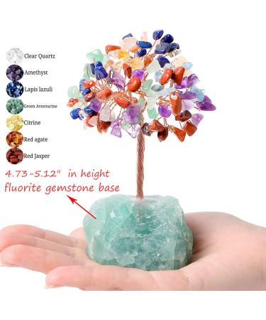Xiannvxi Crystal Tree of Life Decoration | Feng Shui Colorful Chakra Bonsai with Natural Gemstones & Clear Quartz - Spiritual Home Decor - Buy Online on GoSupps.com