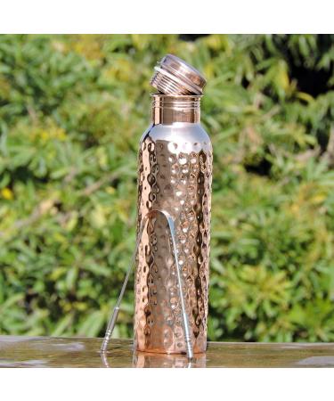 HealthGoodsEU Pure Copper Water Bottle - Ayurvedic Health Benefits | Leak Proof Design - Buy Online on GoSupps.com