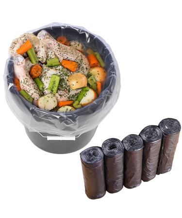 heaven2017 100 Count Household Garbage Waste Trash Bags Plastic Black