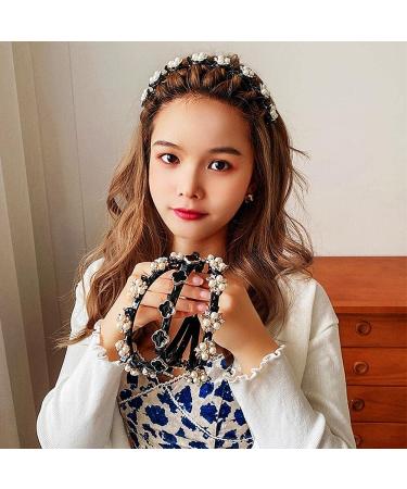 Qazuoik 4 PACK Hairpin Headbands - Double Bangs Hairstyle Headwear for Women - Cute Hair Accessories for Styling - Buy Online on GoSupps.com