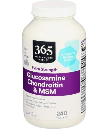 365 by Whole Foods Market Glucosamine Chondroitin X Strength MSM 240 Tablets - Joint Support Supplement - Buy Online on GoSupps.com