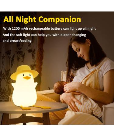 Duck Night Light - Rechargeable & Dimmable Lamp for Kids, Nursery and Bedroom - Touch Control, Portable Design - Ideal Gift for Girls and Boys - Buy Online on GoSupps.com