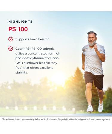 Jarrow Formulas PS100 - Phosphatidylserine 100mg, 60 Softgels | Mental Performance & Memory Support - Buy Online on GoSupps.com