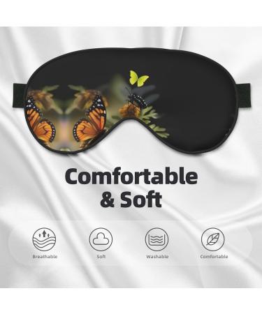 Buy Beautiful Butterfly Print Unisex Sleep Eye Mask | Soft Comfort Eye Shade for Travel Yoga & Shift Work - Buy Online on GoSupps.com
