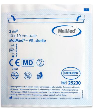 Buy 69Care Fleece Sterile Compresses 10x10 cm - 50 Pack | Non-Adhesive Wound Care for Blood & Secretion Absorption - Buy Online on GoSupps.com