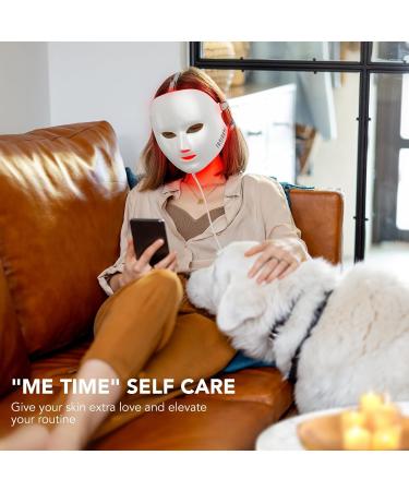 NEWKEY Red Light Therapy Face Mask - 7 Colors LED Photon Skin Care for Anti-Wrinkles & Acne Reduction - Buy Online on GoSupps.com