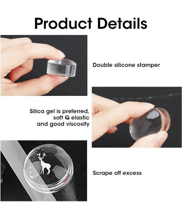 Silicone Nail Art Stamper Clear Jelly Kit - Stamping Tools for DIY French Tip Nails - Buy Online on GoSupps.com