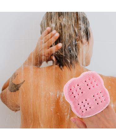 SOLUSTRE Silicone Body Scrubbing Pad | Shower Brush for Body & Face | Non-Scratch Kitchen Scrubber | Multipurpose Cleaning Tool - Buy Online on GoSupps.com