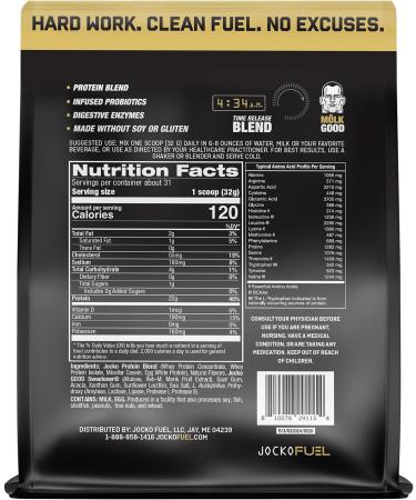 Jocko Mölk Whey Protein Powder 22 g Protein Sugar Free Monk Fruit Blend Muscle Recovery & Growth 31 Servings - Vanilla Milkshake - 34.99 Oz - Buy Online on GoSupps.com