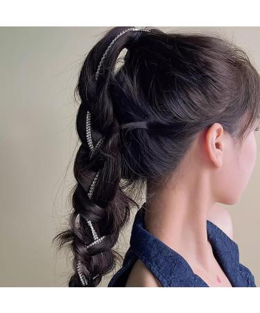 DHWEKU Hair Chain with Rhinestones Rhinestone Tassels Hair Clip Hair Chain with Crystal Tassel Hair Accessories for Girls and Women 4 Pieces - Buy Online on GoSupps.com