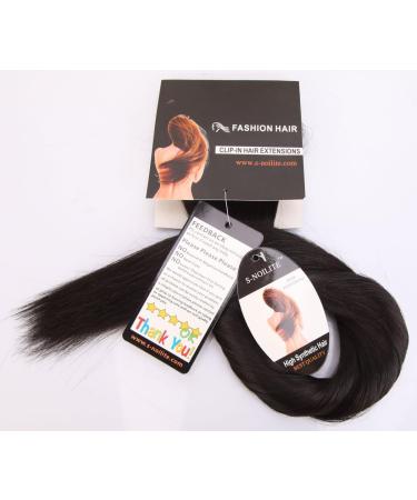 S-noilite 23 Inches (58cm) 3/4 Full Head One Piece 5clips Clip in Hair Extensions Extension Long Straight Hairpiece (Natural Black) - Buy Online on GoSupps.com