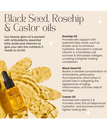 Buy Organic Cold Pressed Black Seed Oil Rosehip Oil & Castor Oil - Anti-Aging Facial Moisturizer Serum - Natural Skincare for Hydrated Glowing Skin | 1 Fl Oz/30mL - Buy Online on GoSupps.com