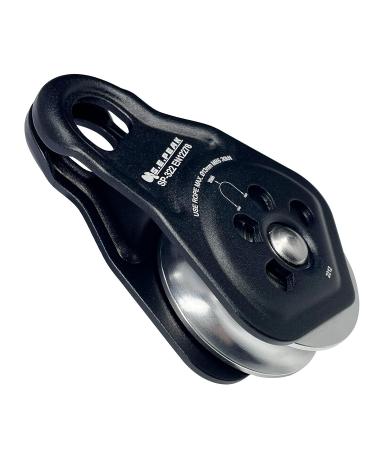 S.E.PEAK 30kN Rescue Single Pulley Sheave CE High Strength for Ziplining, Climbing, and Rescue Operations - Fits Rope up to 13mm - Holds Up to 6750lbs - Black - Buy Online on GoSupps.com