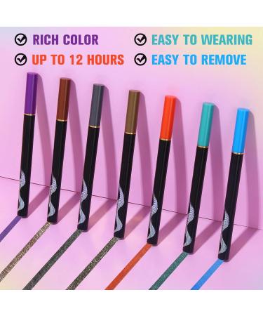 Eyeliner Eye Liner Liquid - Shimmer Eye Liner Long Lasting Waterproof Eyeliner Fine Nib Precise Outline for Eye Makeup Uaxiu - Buy Online on GoSupps.com