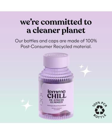 Lemme Chill Stress Relief Gummies with 300mg KSM-66 Ashwagandha | Relaxation Support with Lemon Balm, Passionflower & Goji | Vegan & Gluten-Free - 60 Count - Buy Online on GoSupps.com