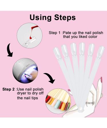 200 Pieces Nail Stick Display - Suprrow Nail Art Tips Polish Rings & Number Stickers for DIY Nail Studios | Transparent Design - Buy Online on GoSupps.com