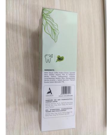 ABERA Natural Enamel Repair Toothpaste with Fermented Green Coffee Extract - Pack of 2 - Oral Care for Yellow Stains and Plaque Removal - 3.52 oz - Buy Online on GoSupps.com