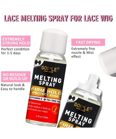 Lace Melting Spray & Extra Hold Wig Glue - Premium Lace Front Adhesive & Tools for Wigs | Hair Wax Stick Edge Control & Wig Glue Remover - Buy Online on GoSupps.com