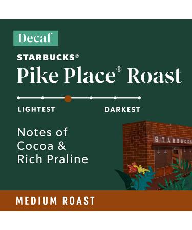 Starbucks Decaf Pike Place Roast Ground Coffee - 100% Arabica - 3 Bags, 12 oz Each (Pack of 3) - Buy Online on GoSupps.com