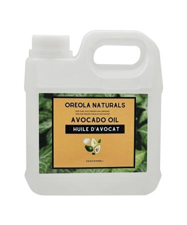 Avocado Oil -100% Pure and Natural Cold-Pressed and Unrefined 32oz/ 946ml Ideal for Skin Hair Massage and DIY Projects by Oreola Naturals