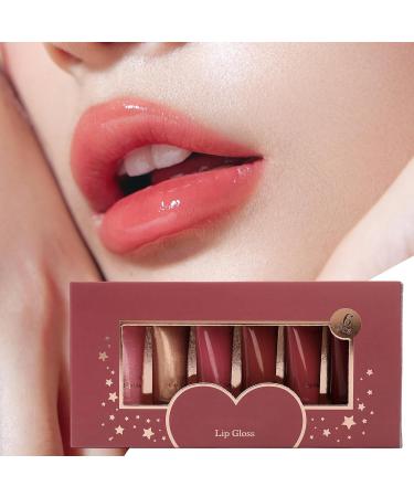  Gvblkq Lip Gloss Plumping and Shiny 8ml x 6 Long-Lasting Plumping Nourishing Red Moisturizing Formula Lightweight Texture Ideal for Women Parties Girls Dates Gatherings Natural Beauty - Buy Online on GoSupps.com